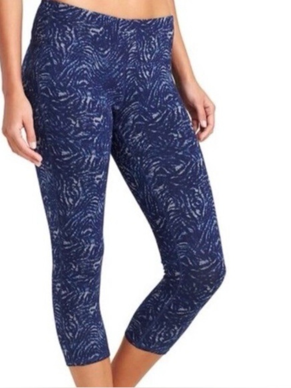 Athleta Capri Leggings XS Chaturanga Blue Gray